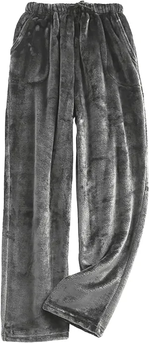 HGps8w Women's Flannel Pajama Pants Winter Cozy Lounge Long Pants Comfy Warm Soft Fuzzy Fleece Pajama Bottoms Sleepwear