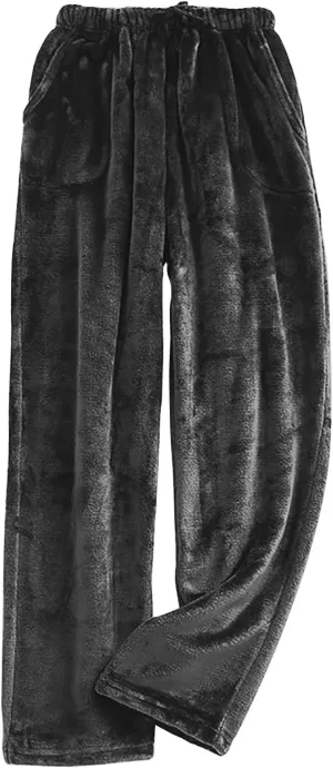 HGps8w Women's Flannel Pajama Pants Winter Cozy Lounge Long Pants Comfy Warm Soft Fuzzy Fleece Pajama Bottoms Sleepwear