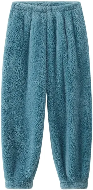 HGps8w Women's Sherpa Fleece Pajama Pants Fuzzy Winter Warm Soft Lounge Sweatpants Comfy Pajama Bottoms Sleepwear