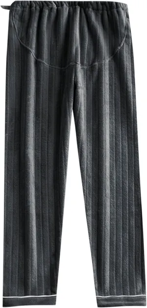HGps8w Women's Soft Flannel Pajama Pants with Adjustable Waist, Fleece Fuzzy Winter Warm Lounge Pants Comfy Pajama Bottoms