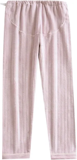 HGps8w Women's Soft Flannel Pajama Pants with Adjustable Waist, Fleece Fuzzy Winter Warm Lounge Pants Comfy Pajama Bottoms