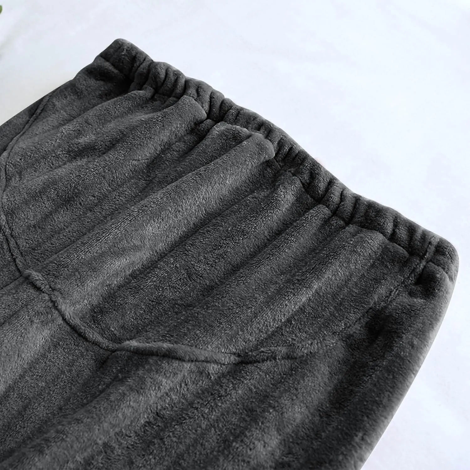 HGps8w Women's Soft Flannel Pajama Pants with Adjustable Waist, Fleece Fuzzy Winter Warm Lounge Pants Comfy Pajama Bottoms