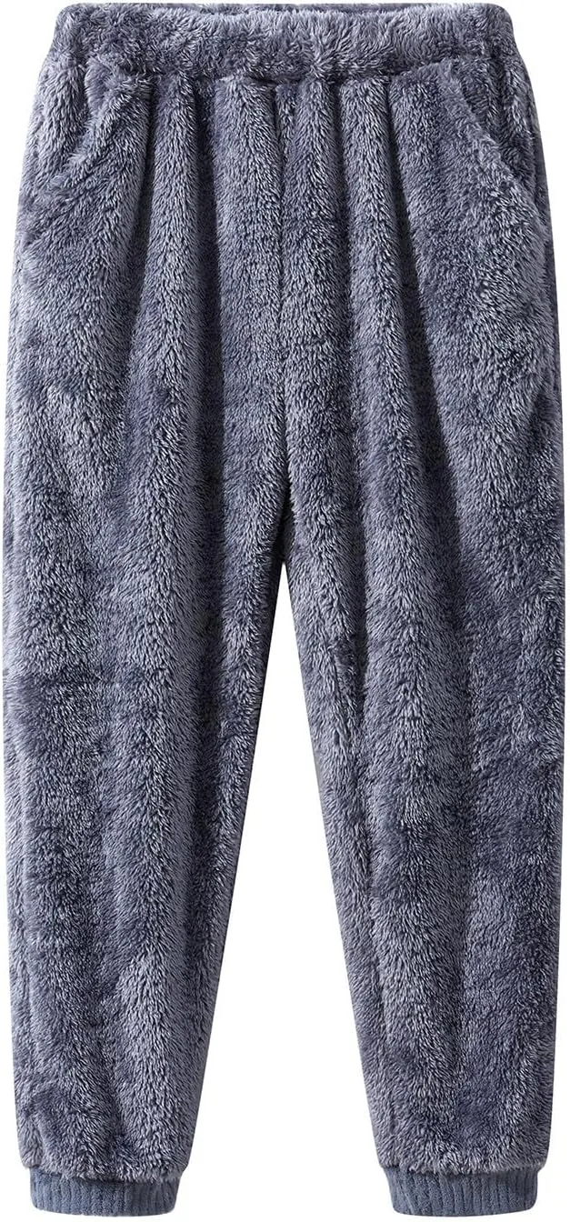 hlysgo Women's Fuzzy Lounge Casual Pajamas Sets with Scarf Long Sleeve Fleece Button Shirt and Pants 3 Piece Thermal Set