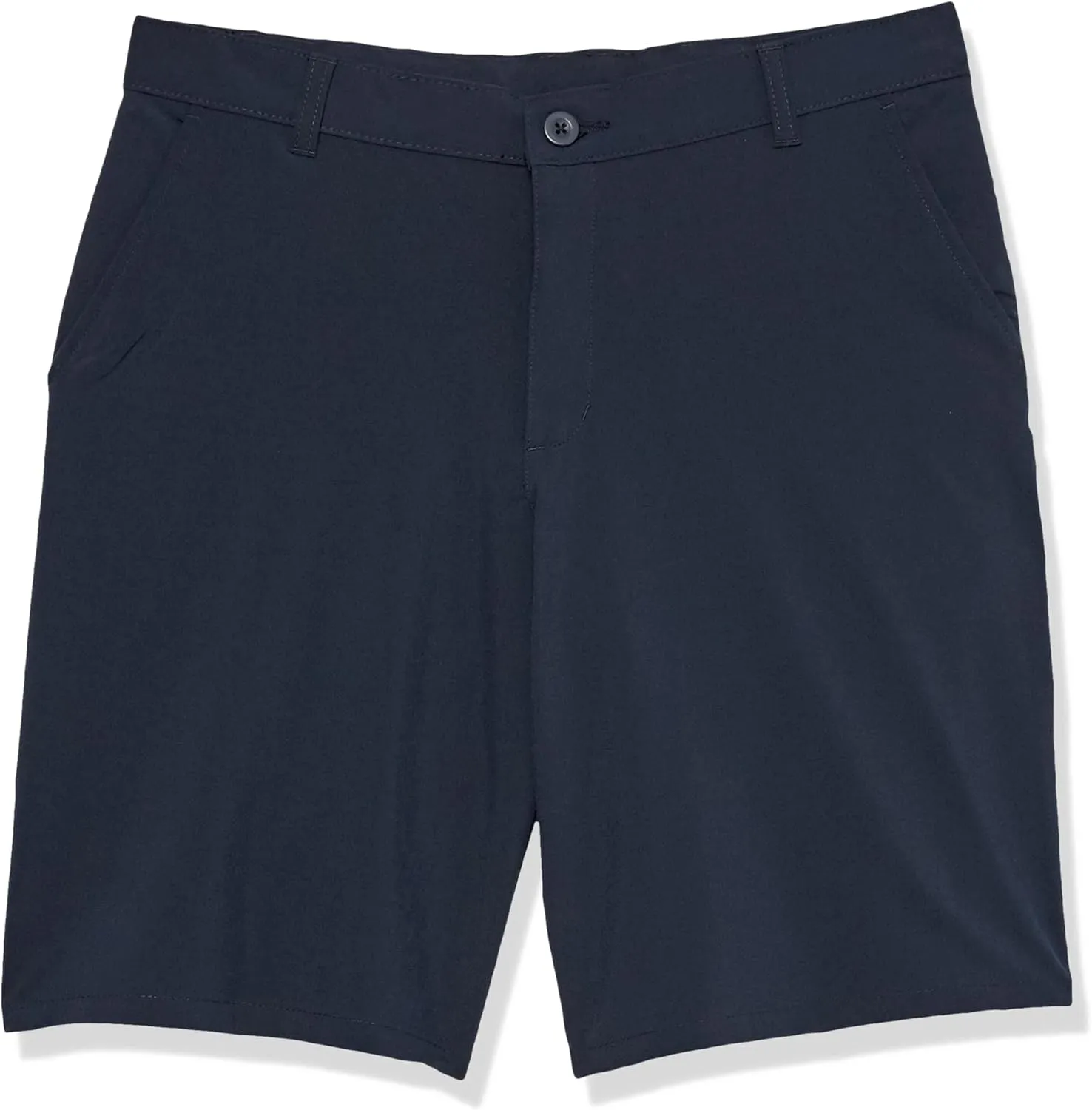 IZOD Boys' School Uniform Flat Front Khaki Shorts, Moisture Wicking Performance Fabric, Wrinkle & Fade Resistant