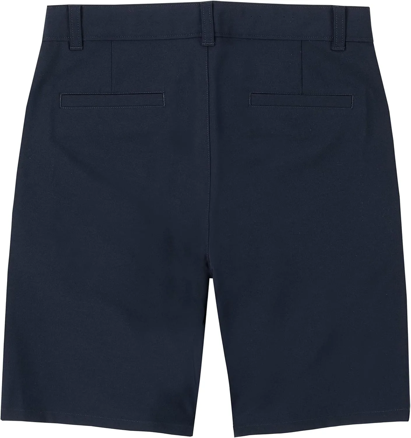 IZOD Boys' School Uniform Flat Front Khaki Shorts, Moisture Wicking Performance Fabric, Wrinkle & Fade Resistant