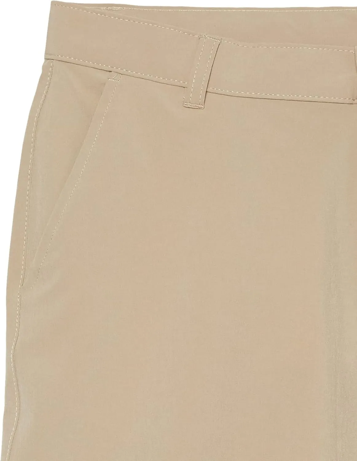 IZOD Boys' School Uniform Flat Front Khaki Shorts, Moisture Wicking Performance Fabric, Wrinkle & Fade Resistant