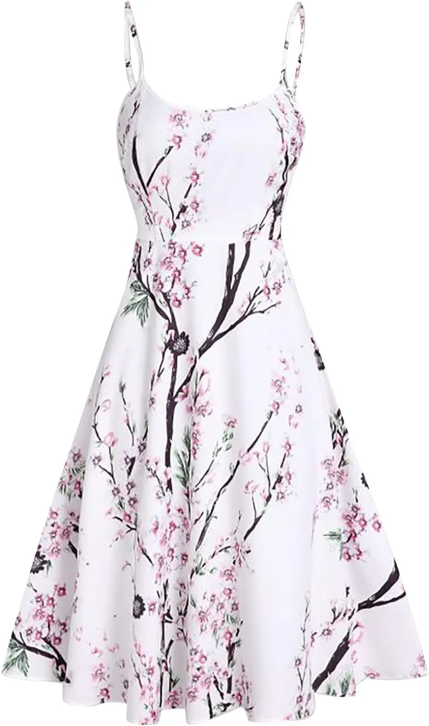 JOAU Women's Fashion Two Piece Outfits Beach Summer Casual Floral Dresses Short-Sleeve Wrap Tie Tops Flowy Midi Skirt Sets