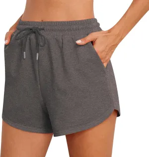 Jouica Womens Sweat Shorts with Pockets Cotton 2024 Trendy Shorts Drawstring Summer Workout Running Casual Lounge Shorts