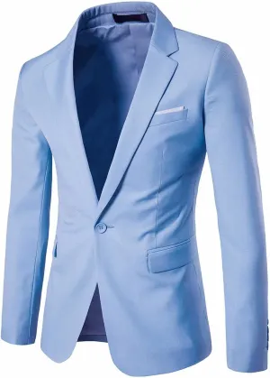 LCMTWX Blazer For Men One Button Slim Fit Sport Coat Business Daily Summer Jacket Men Summer Suits For Men Windbreaker