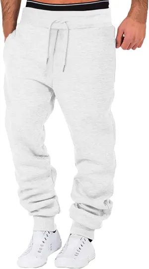 LCMTWX Mens Sweatpants Leggings Tooling Trousers Pants Solid Casual Men's Pants Stretch Waist Cargo Pants