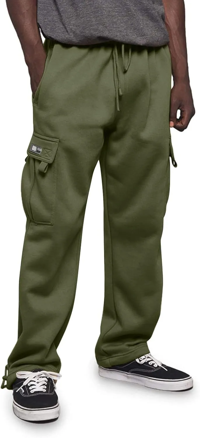 LCMTWX Mens Sweatpants Leggings Tooling Trousers Pants Solid Casual Men's Pants Stretch Waist Cargo Pants