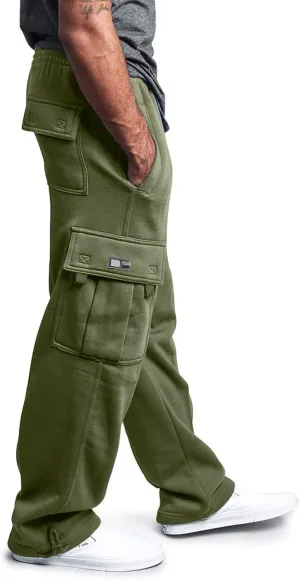 LCMTWX Mens Sweatpants Leggings Tooling Trousers Pants Solid Casual Men's Pants Stretch Waist Cargo Pants