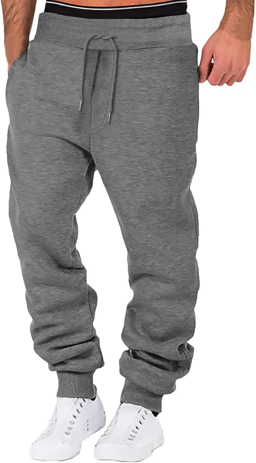 LCMTWX Mens Sweatpants Leggings Tooling Trousers Pants Solid Casual Men's Pants Stretch Waist Cargo Pants