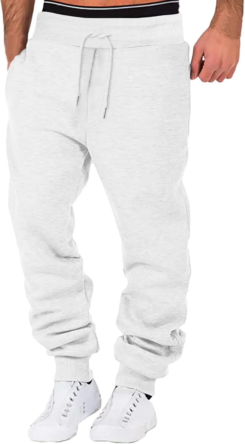 LCMTWX Mens Sweatpants Leggings Tooling Trousers Pants Solid Casual Men's Pants Stretch Waist Cargo Pants