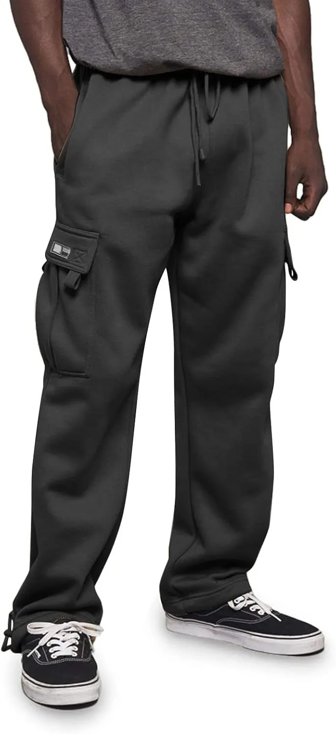 LCMTWX Mens Sweatpants Leggings Tooling Trousers Pants Solid Casual Men's Pants Stretch Waist Cargo Pants