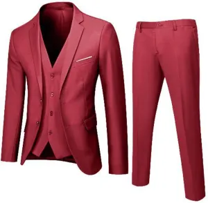 LCMTWX Wedding Suits For Men Business Wedding Party Jacket Vest & Pants Coat Trajes Elegantes Para Black Suits For Men