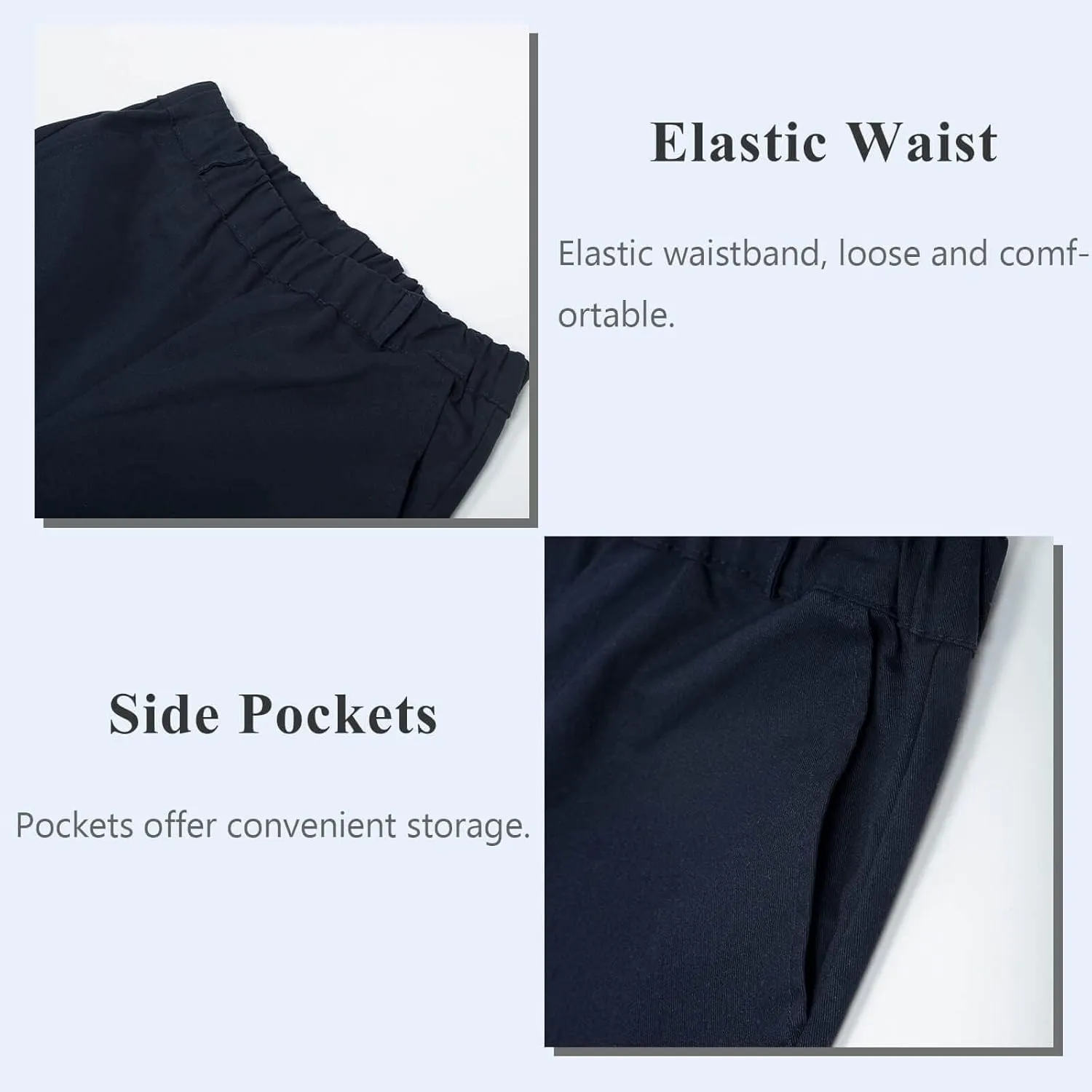 LittleSpring Boys Uniform Shorts Pull On Flat Front School Performance Shorts