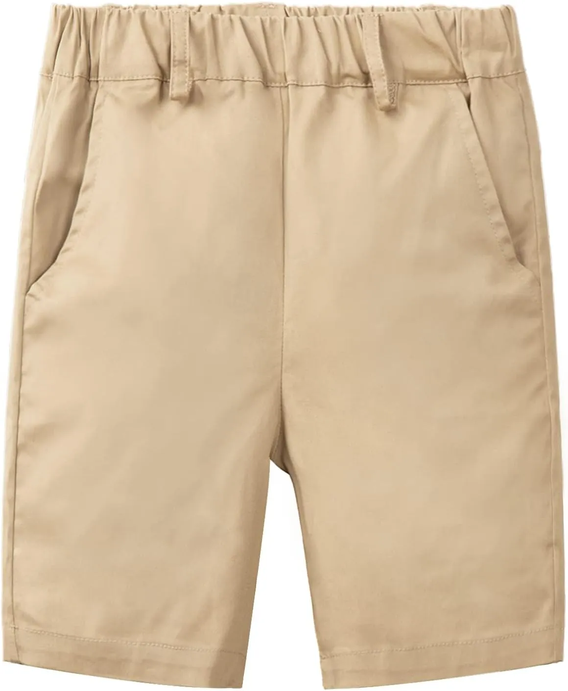 LittleSpring Boys Uniform Shorts Pull On Flat Front School Performance Shorts