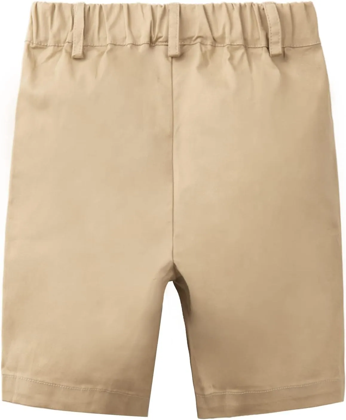 LittleSpring Boys Uniform Shorts Pull On Flat Front School Performance Shorts
