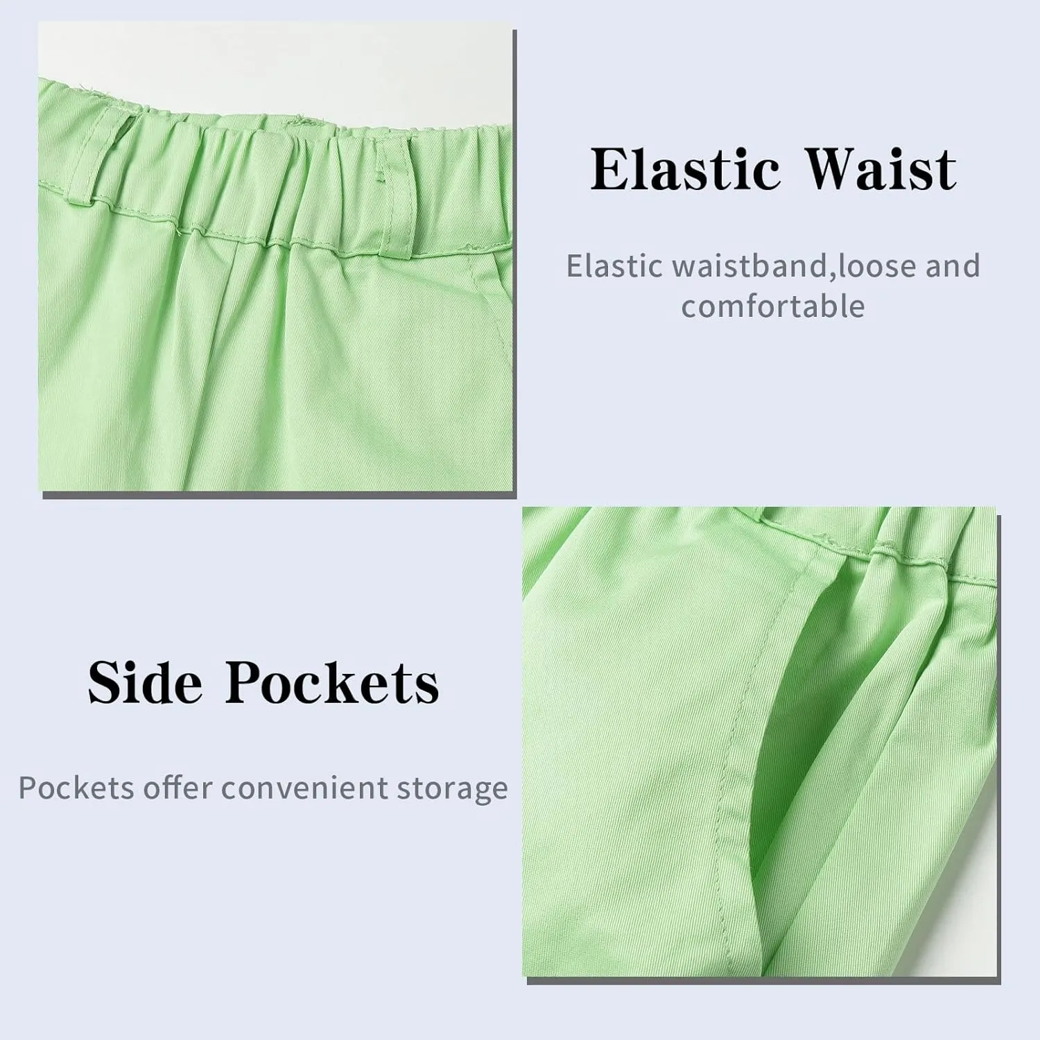 LittleSpring Boys Uniform Shorts Pull On Flat Front School Performance Shorts