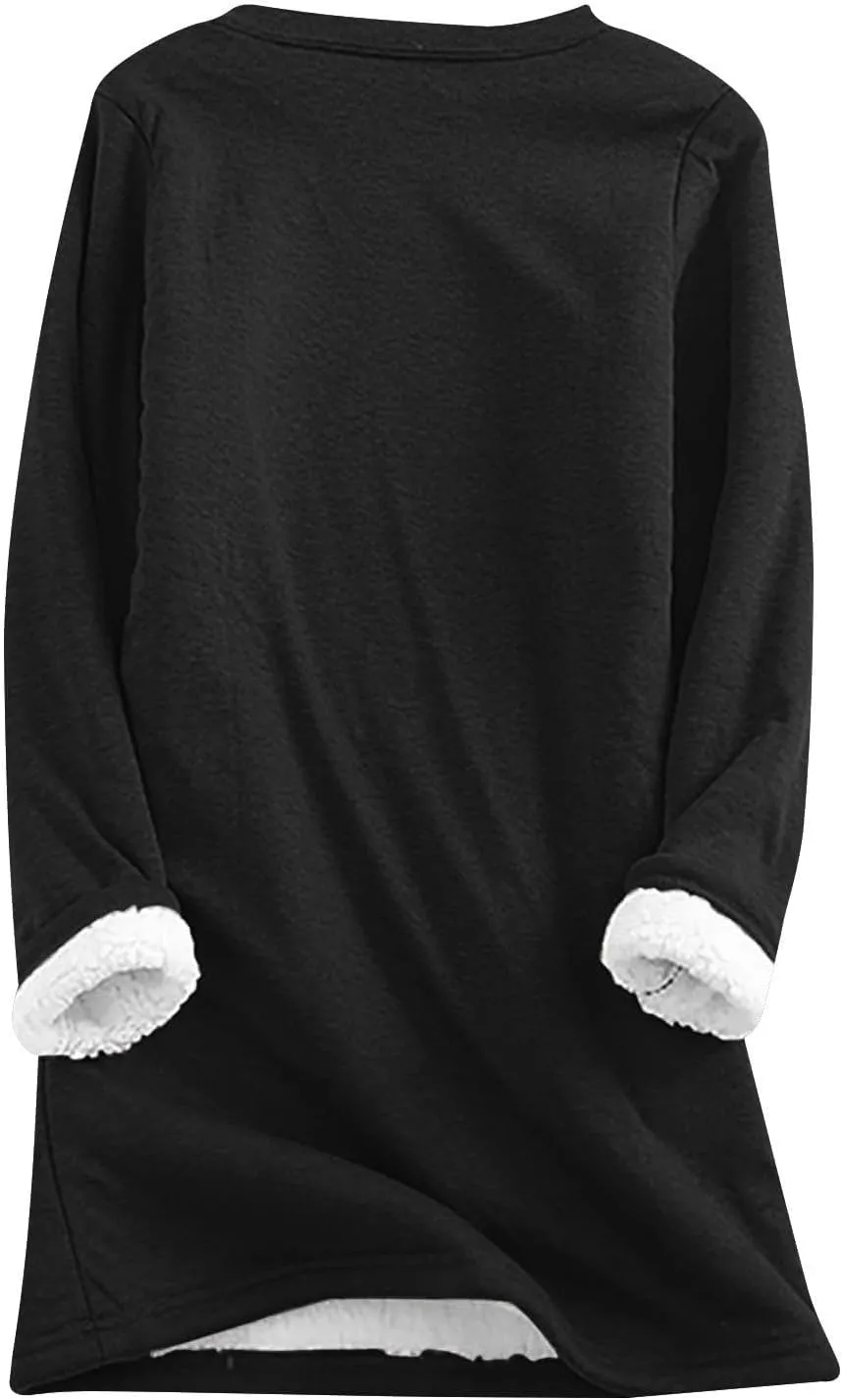Lounge Sets for Women Yes I'm Cold Me 24:7 Sweatshirt Winter Warm Sherpa Fleece Lined Pants Soft Pjs Sleepwear