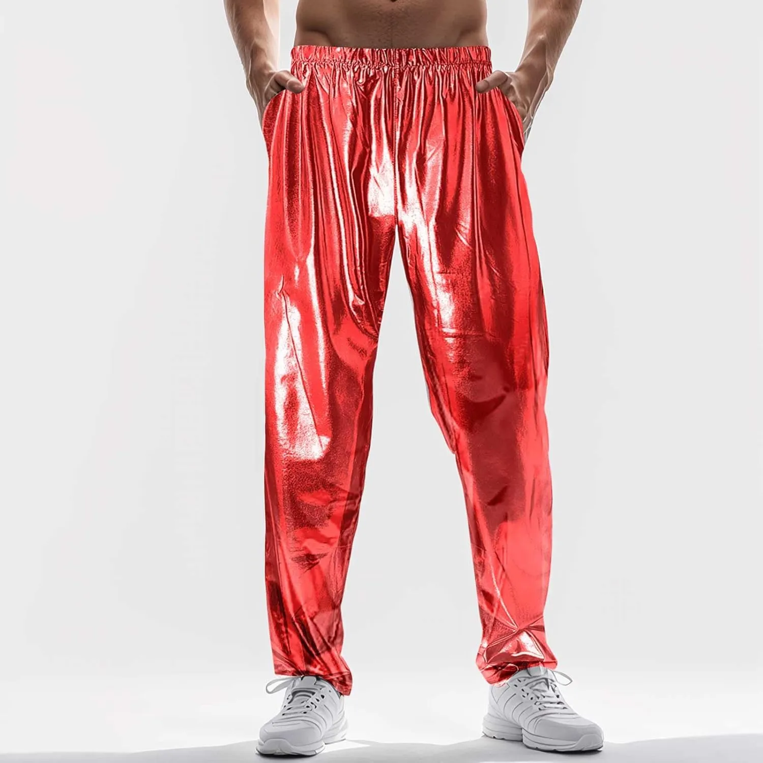 Mardi Gras Pants for Men Relaxed Fit Stretch Waist Reflective Pants Lightweight Comfy Casual Atheltic Joggers Streetwear
