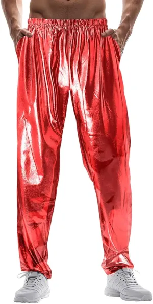 Mardi Gras Pants for Men Relaxed Fit Stretch Waist Reflective Pants Lightweight Comfy Casual Atheltic Joggers Streetwear