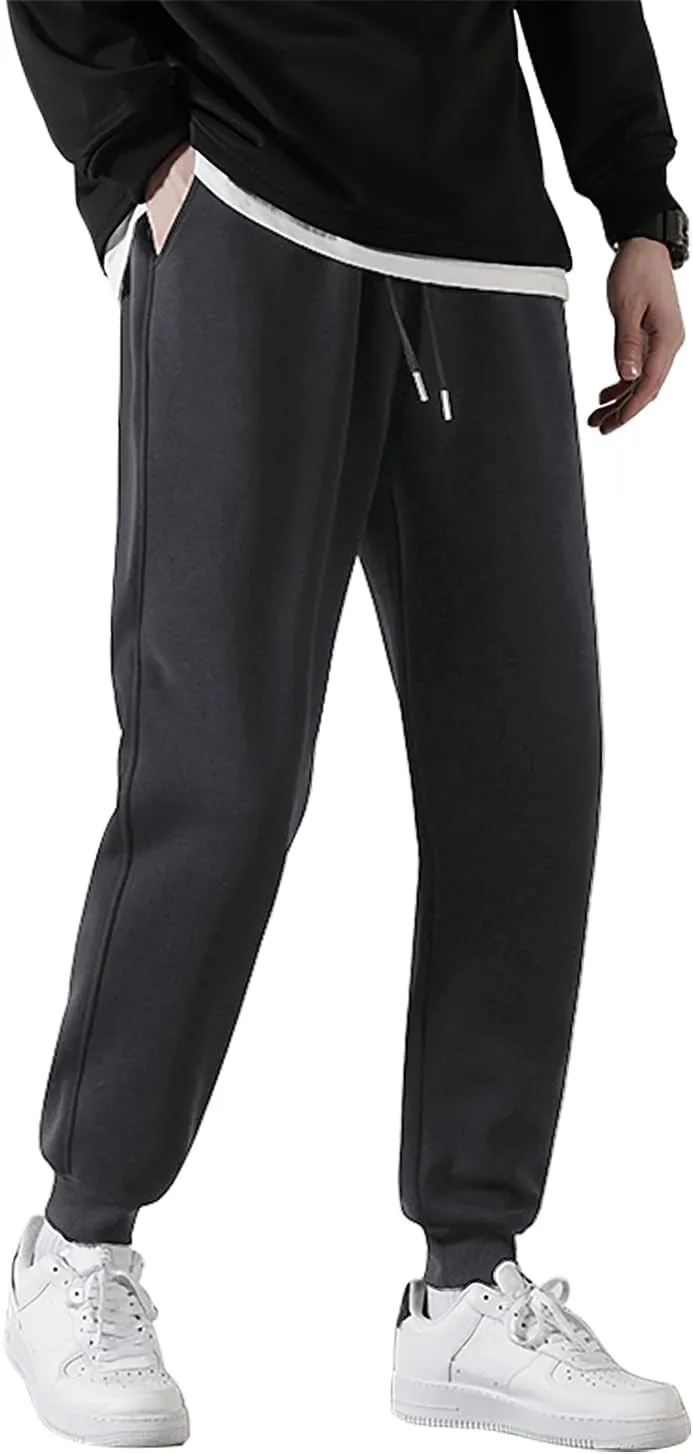 Marine Royal Men's Sweatpants Stretch Waist Drawstring Jogging Pants for Men