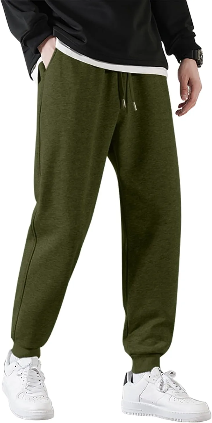 Marine Royal Men's Sweatpants Stretch Waist Drawstring Jogging Pants for Men