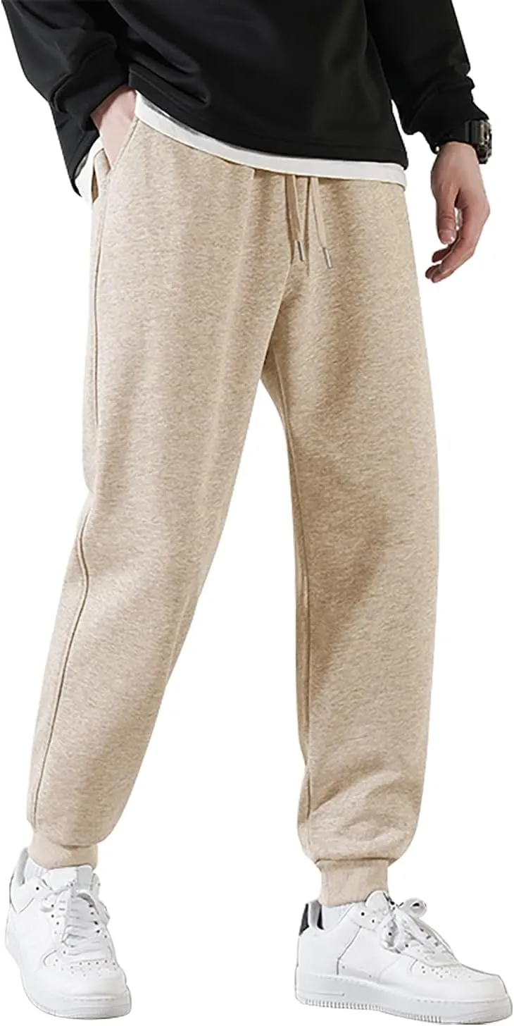 Marine Royal Men's Sweatpants Stretch Waist Drawstring Jogging Pants for Men