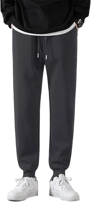 Marine Royal Men's Sweatpants Stretch Waist Drawstring Jogging Pants for Men