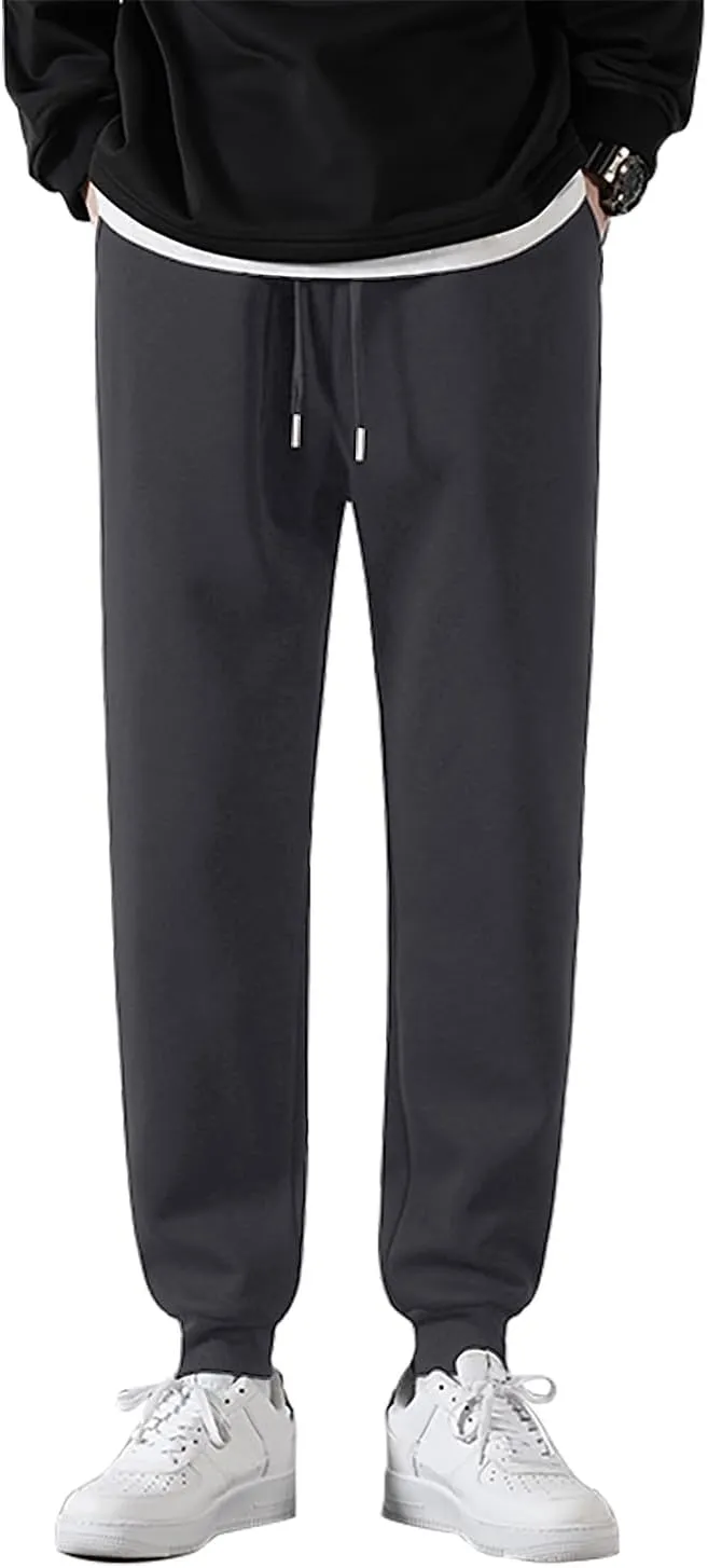 Marine Royal Men's Sweatpants Stretch Waist Drawstring Jogging Pants for Men