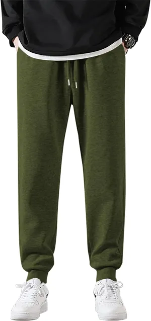 Marine Royal Men's Sweatpants Stretch Waist Drawstring Jogging Pants for Men