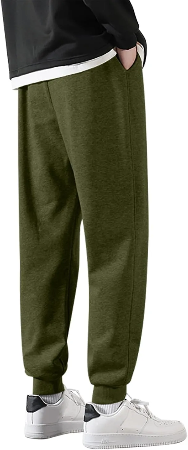 Marine Royal Men's Sweatpants Stretch Waist Drawstring Jogging Pants for Men