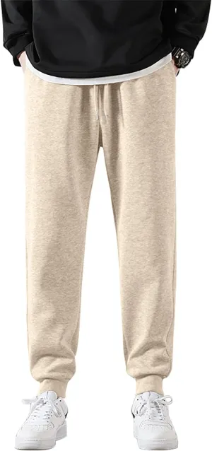 Marine Royal Men's Sweatpants Stretch Waist Drawstring Jogging Pants for Men