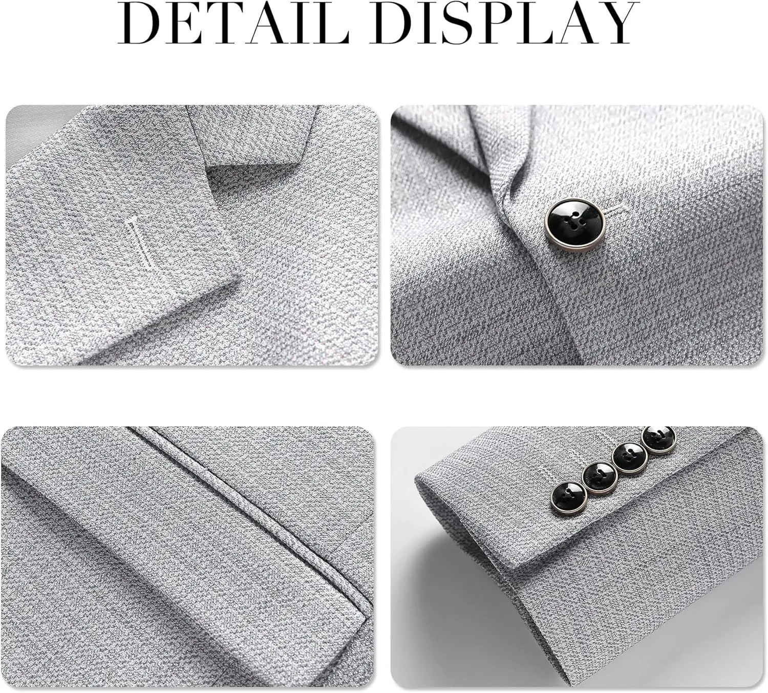 Mens 2 Piece Checked Suit Slim Fit 1 Button Plaid Casual Formal Blazer Pants Set