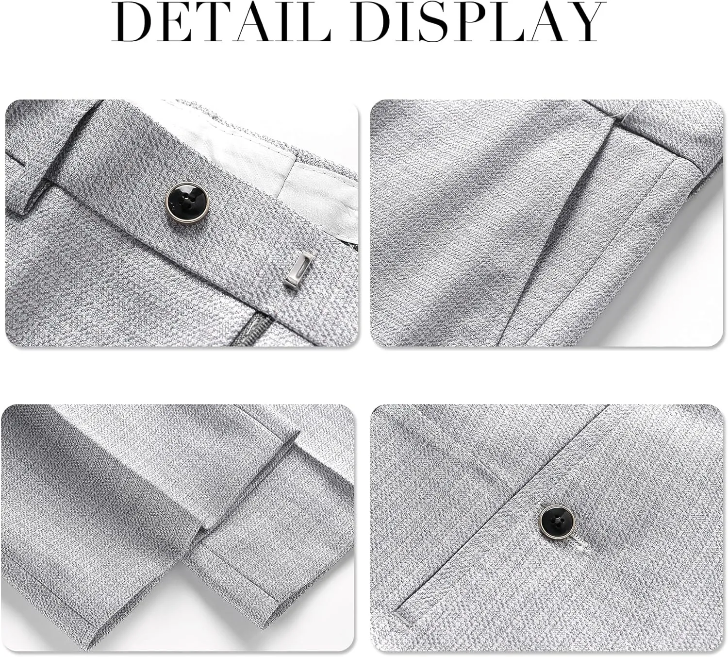 Mens 2 Piece Checked Suit Slim Fit 1 Button Plaid Casual Formal Blazer Pants Set