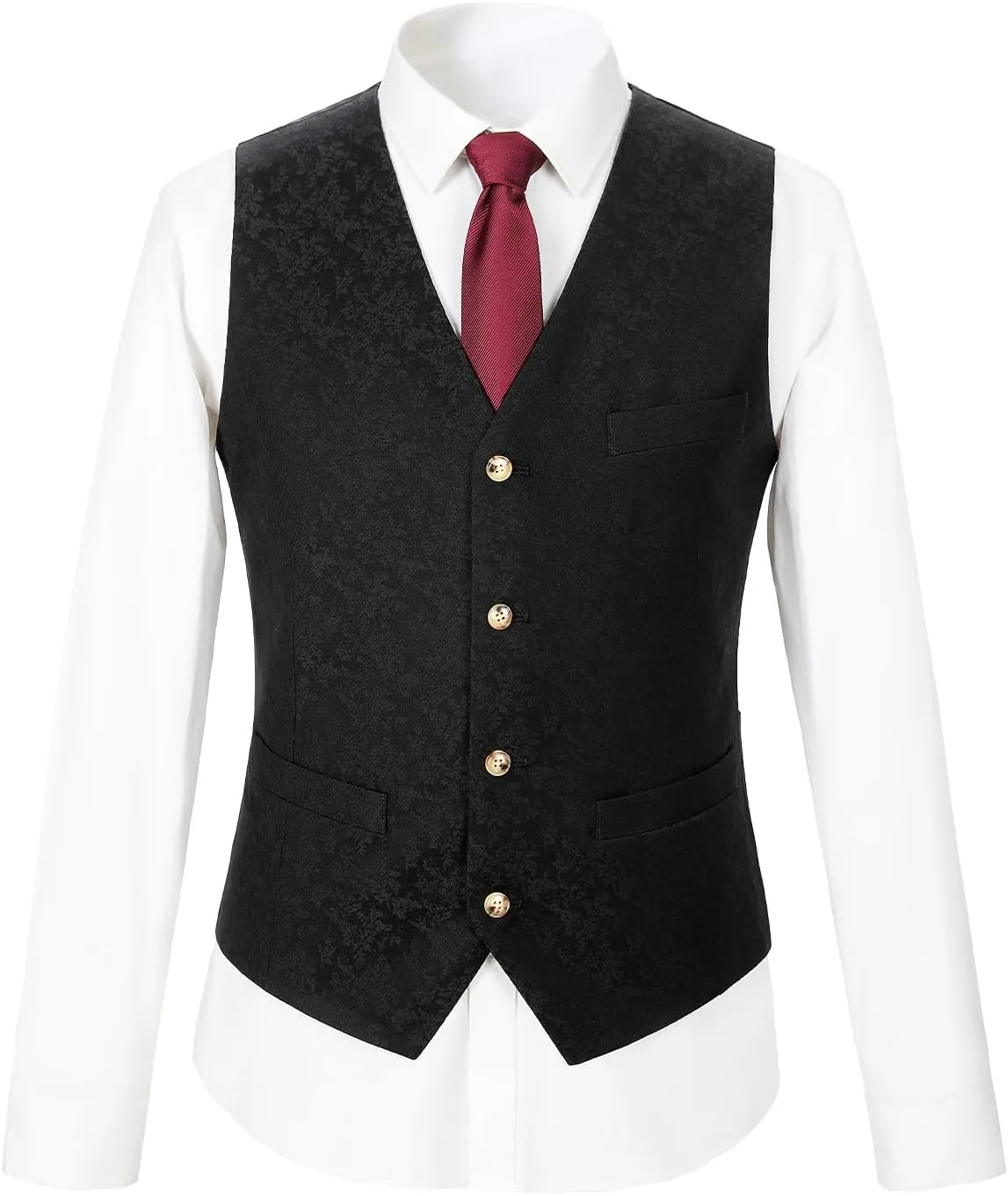 Men's 3 Piece Suits Slim Fit Plaid Double Breasted Blazer Vest Pants Set Wedding Party Tuxedo