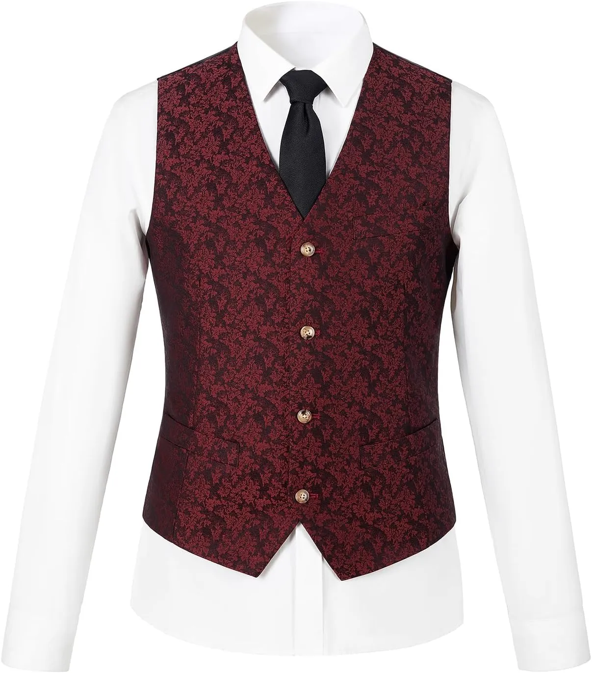 Men's 3 Piece Suits Slim Fit Plaid Double Breasted Blazer Vest Pants Set Wedding Party Tuxedo