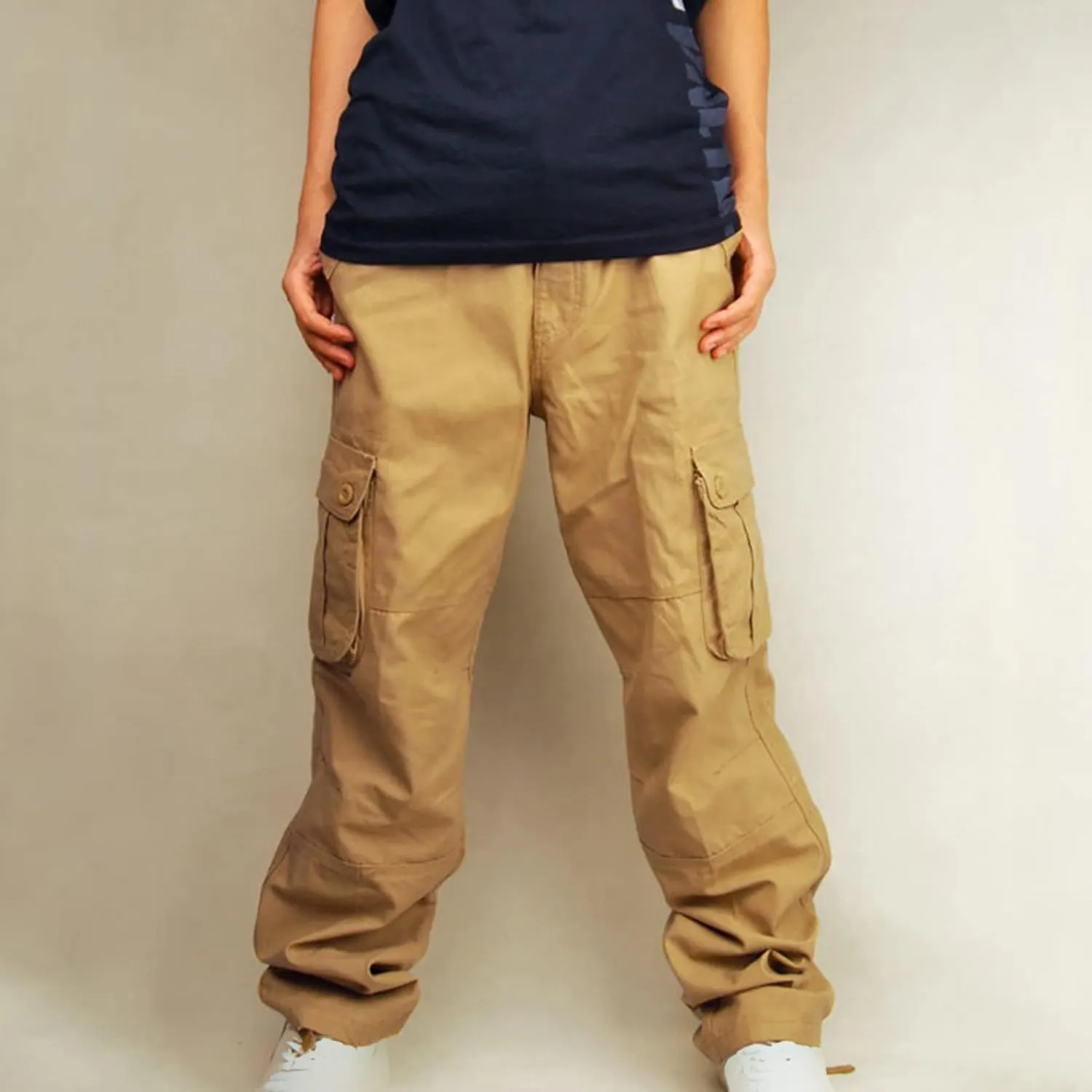 Men's Camo Hiking Pants Lightweight Tactical Pants Fashion Outdoor Stretch Waist Cargo Work Pants with Multi Pockets