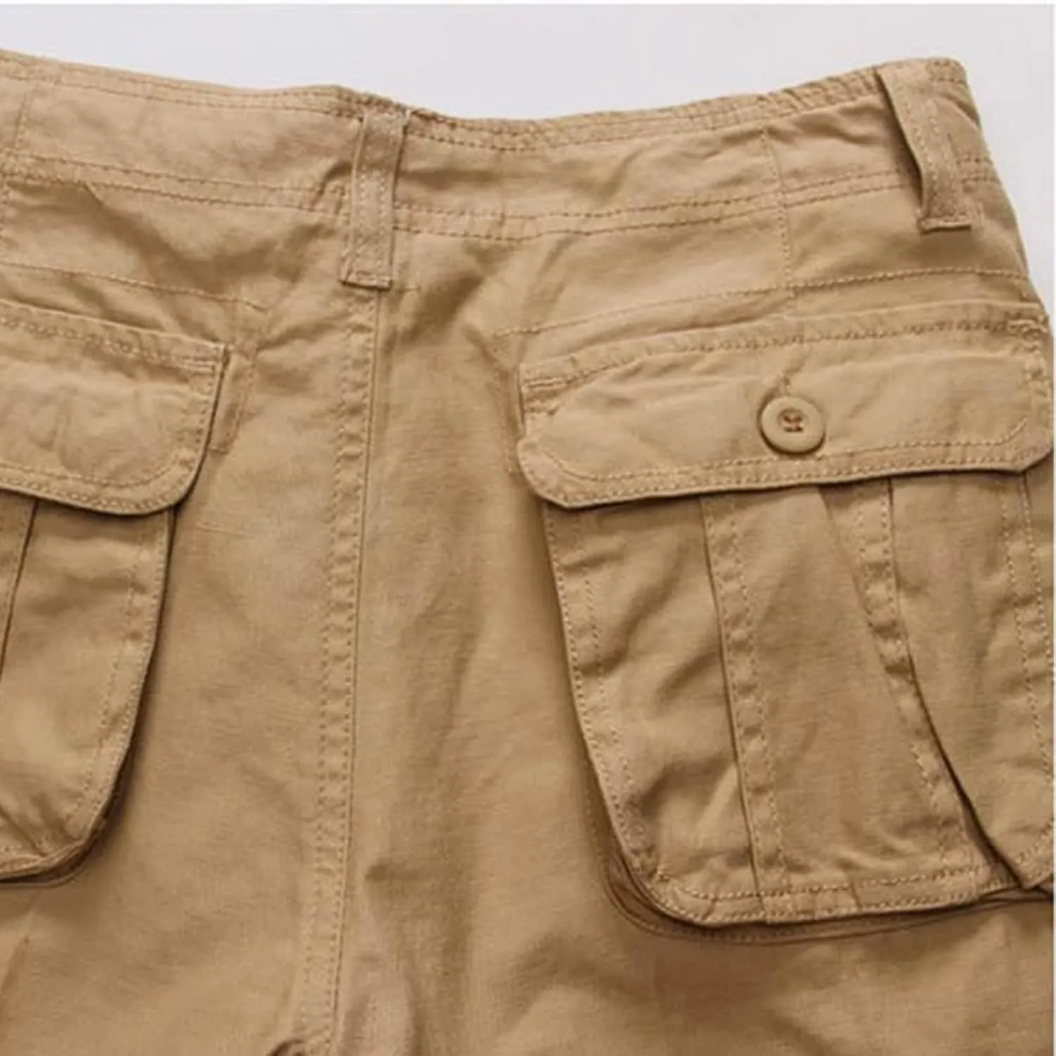 Men's Camo Hiking Pants Lightweight Tactical Pants Fashion Outdoor Stretch Waist Cargo Work Pants with Multi Pockets