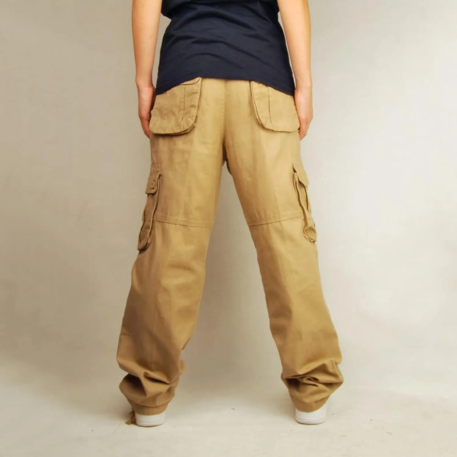 Men's Camo Hiking Pants Lightweight Tactical Pants Fashion Outdoor Stretch Waist Cargo Work Pants with Multi Pockets