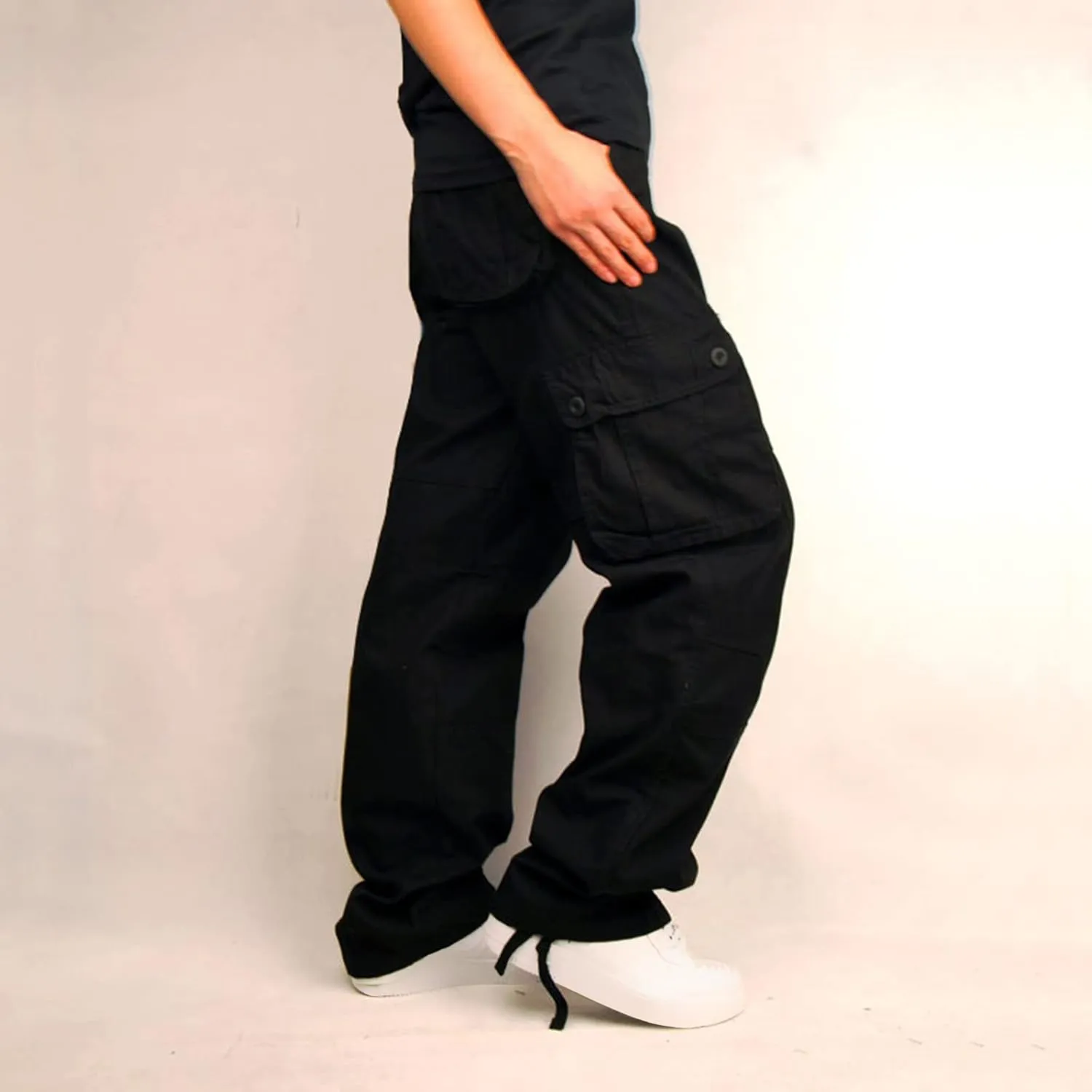 Men's Camo Hiking Pants Lightweight Tactical Pants Fashion Outdoor Stretch Waist Cargo Work Pants with Multi Pockets