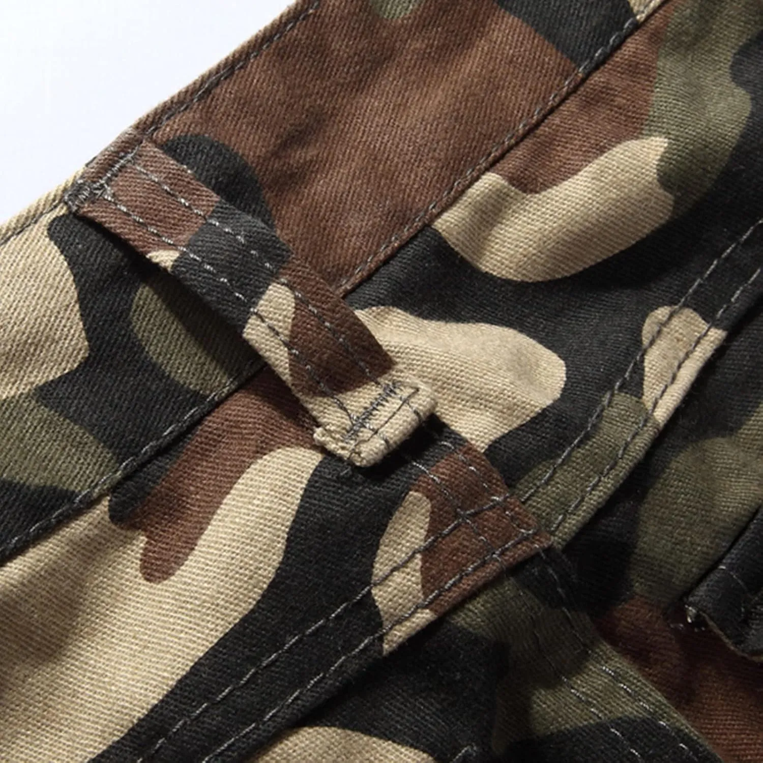 Men's Camo Hiking Pants Lightweight Tactical Pants Fashion Outdoor Stretch Waist Cargo Work Pants with Multi Pockets