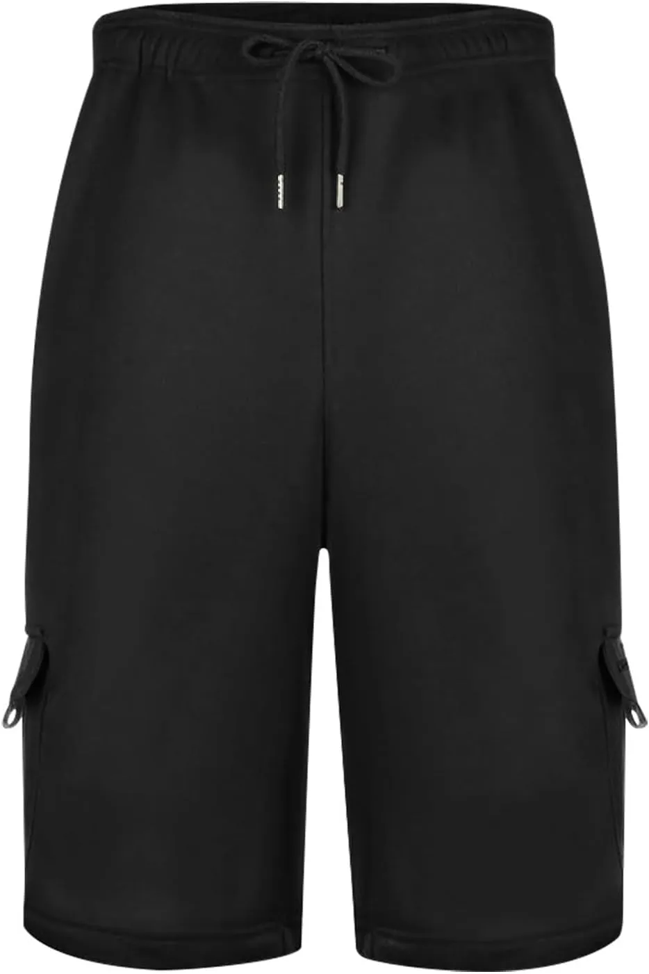 Men's Cargo Shorts Drawstring Elastic Waist Baggy Sports Sweat Shorts Big Tall Running Workout Shorts with Pockets