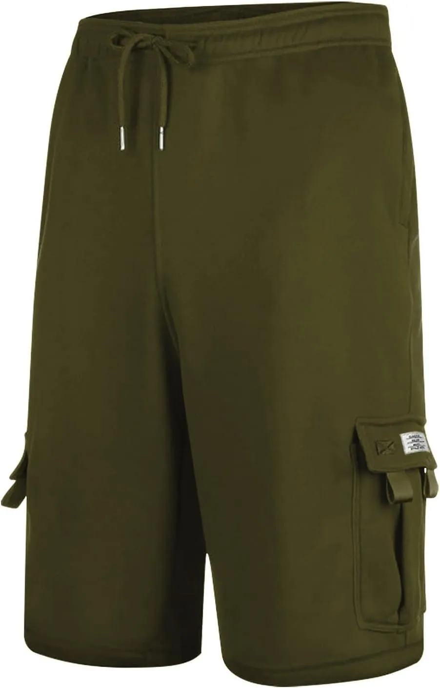 Men's Cargo Shorts Drawstring Elastic Waist Baggy Sports Sweat Shorts Big Tall Running Workout Shorts with Pockets