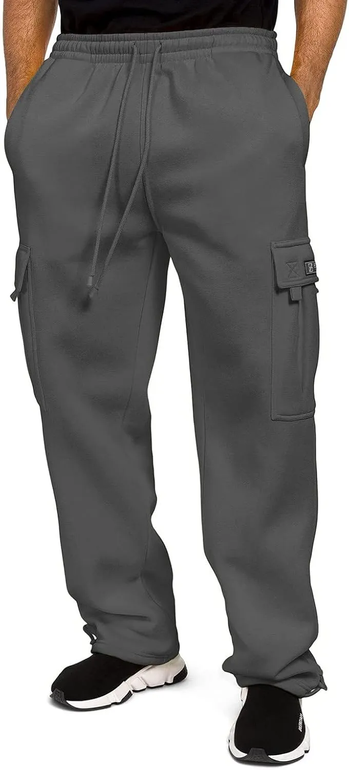 Mens Cargo Sweatpants Casual Jogging Sports Elastic with Pockets Men's Men's Pants Stretch Waist Cargo Pants