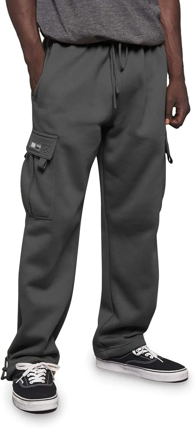 Mens Cargo Sweatpants Casual Jogging Sports Elastic with Pockets Men's Men's Pants Stretch Waist Cargo Pants