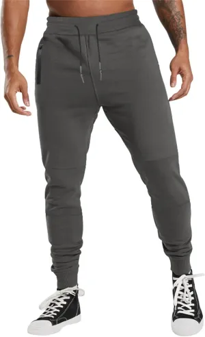 Men's Casual Cargo Pants for Hiking Running Outdoor Drawstring Joggers Sweatpants Sports Tapered Jogging with Pocket