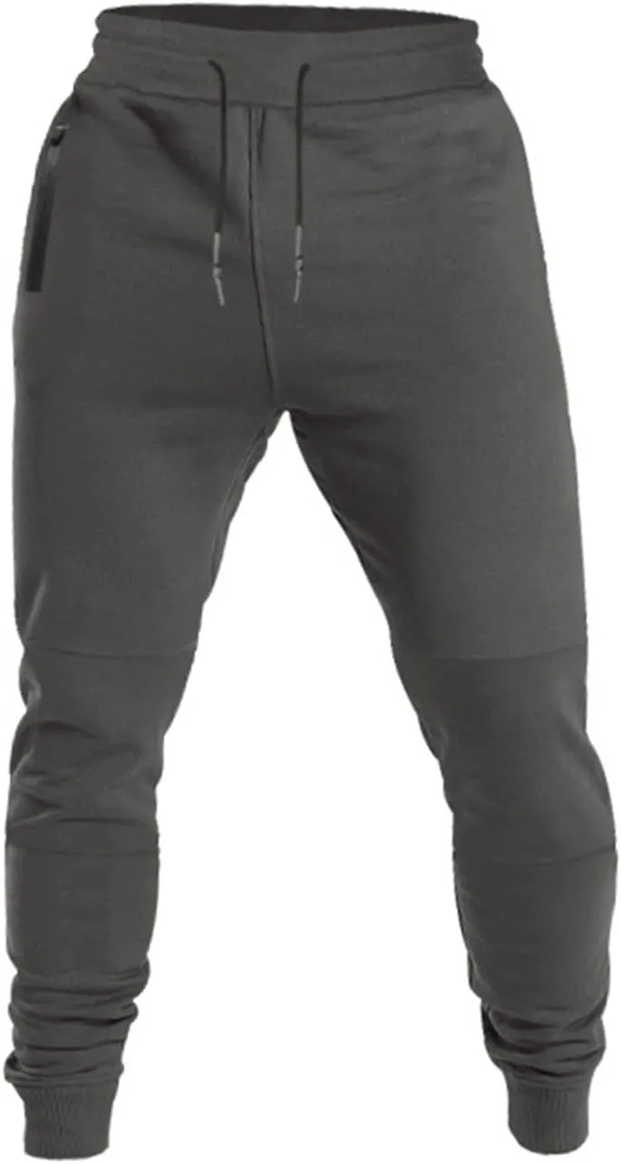 Men's Casual Cargo Pants for Hiking Running Outdoor Drawstring Joggers Sweatpants Sports Tapered Jogging with Pocket